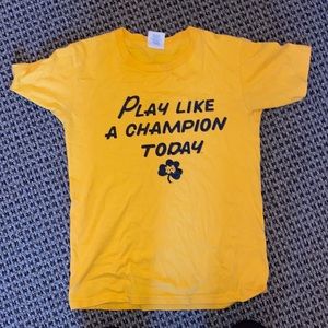 Notre Dame Play Like a Champion T-Shirt (Gold) for Kids